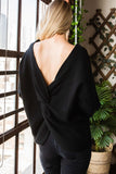 Twisted Open Back Sweater - In Store