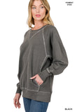 PIGMENT DYED FRENCH TERRY PULLOVER - In Store