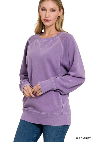 PIGMENT DYED FRENCH TERRY PULLOVER - In Store