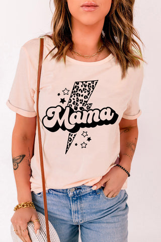 MAMA Lightning Graphic Round Neck Tee- ONLINE ONLY 2-10 DAY SHIPPING