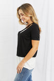 Celeste One Of A Kind Full Size Cut-Out Flowy Top- ONLINE ONLY- 2-7 DAY SHIPPING