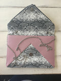 Snake and Blush Pink Clutch