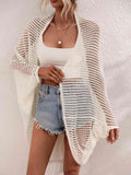 Openwork Open Front Longline Cover Up - ONLINE ONLY