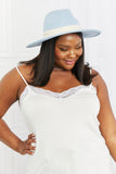 Fame Summer Blues Fedora Hat- ONLINE ONLY- 2-7 DAY SHIPPING