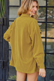 Corduroy Long Sleeve Button-Up Shirt Jacket- ONLINE ONLY 2-10 DAY SHIPPING