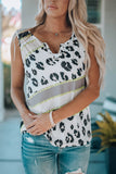 Leopard Contrast Trim Tank- ONLINE ONLY 2-10 DAY SHIPPING