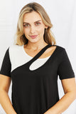 Celeste One Of A Kind Full Size Cut-Out Flowy Top- ONLINE ONLY- 2-7 DAY SHIPPING