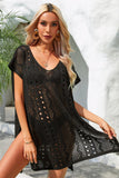 Openwork Plunge Dolman Sleeve Cover-Up Dress- ONLINE ONLY 2-10 DAY SHIPPING