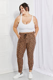 Leggings Depot Full Size Spotted Downtown Leopard Print Joggers- ONLINE ONLY 2-10 DAY SHIPPING
