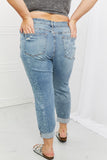 Judy Blue Maika Full Size Paisley Patterned Boyfriend Jeans- ONLINE ONLY- 2-7 DAY SHIPPING