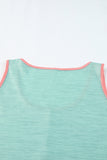 Leopard Color Block Decorative Button Tank- ONLINE ONLY- 2-7 DAY SHIPPING
