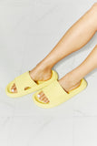 MMShoes Arms Around Me Open Toe Slide in Yellow- ONLINE ONLY 2-10 DAY SHIPPING