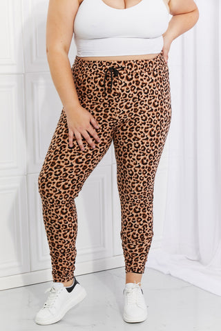 Leggings Depot Full Size Spotted Downtown Leopard Print Joggers- ONLINE ONLY 2-10 DAY SHIPPING