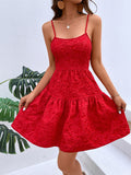 Textured Spaghetti Strap Cutout Dress- ONLINE ONLY 2-10 DAY SHIPPING