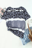 Leopard V-Neck Tee Shirt- ONLINE ONLY 2-10 DAY SHIPPING