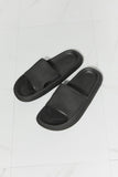 MMShoes Arms Around Me Open Toe Slide in Black- ONLINE ONLY 2-10 DAY SHIPPING