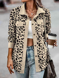 Full Size Leopard Buttoned Jacket - ONLINE ONLY