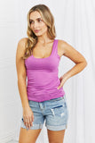 Celeste All Day Full Size Scoop Neck Tank Top/Dress in Purple- ONLINE ONLY- 2-7 DAY SHIPPING