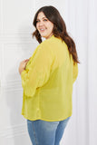Melody Just Breathe Full Size Chiffon Kimono in Yellow - ONLINE ONLY 2-10 DAY SHIPPING