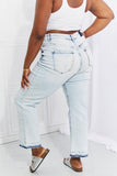 RISEN Full Size Camille Acid Wash Crop Straight Jeans - ONLINE ONLY 2-10 DAY SHIPPING