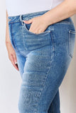 RISEN Full Size High Rise Ankle Flare Jeans - ONLINE ONLY