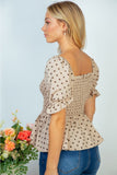 White Birch Spot On Full Size Polka Dot Top- ONLINE ONLY 2-10 DAY SHIPPING