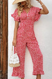 Printed Tie Back Ruffled Jumpsuit- ONLINE ONLY 2-10 DAY SHIPPING