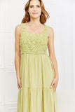HEYSON Summer Dream Crochet Midi Dress in Lime- ONLINE ONLY- 2-7 DAY SHIPPING