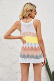 Color Block Round Neck Sleeveless Tunic Knit Top- ONLINE ONLY 2-10 DAY SHIPPING