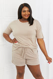 Zenana Lazy Days Full Size Loose Fit Shirt and Shorts Set - ONLINE ONLY 2-10 DAY SHIPPING