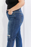 Vervet by Flying Monkey Full Size Distressed Cropped Jeans with Pockets- ONLINE ONLY 2-10 DAY SHIPPING