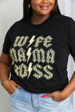 mineB Full Size Leopard Lightning Graphic Tee in Black- ONLINE ONLY 2-10 DAY SHIPPING