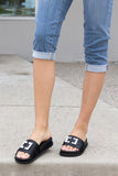 Weeboo Crystal Skies Rhinestone Buckle Slide Sandals- ONLINE ONLY 2-7 DAY SHIPPING