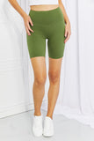Zenana Fearless Full Size Brushed Biker Shorts in Olive- ONLINE ONLY 2-10 DAY SHIPPING