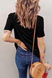 Graphic Round Neck Cutout Tee- ONLINE ONLY- 2-7 DAY SHIPPING