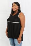 Celeste Next To You Full Size Lace Detail Sleeveless Top in Black- ONLINE ONLY- 2-7 DAY SHIPPING
