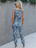Camo Printed Causal Tank Jumpsuit - In Store