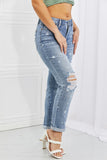 Judy Blue Sarah Full Size Star Pattern Boyfriend Jeans - ONLINE ONLY 2-7 DAY SHIP