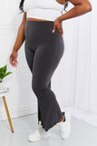 Zenana Full Size First Class High Rise Slit Flare Pants - ONLINE ONLY 2-10 DAY SHIPPING