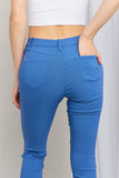 YMI Jeanswear Kate Hyper-Stretch Full Size Mid-Rise Skinny Jeans in Electric Blue- ONLINE ONLY 2-10 DAY SHIPPING