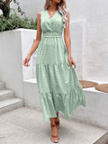 Swiss Dot Tie Back Tiered Sleeveless Dress- ONLINE ONLY 2-10 DAY SHIPPING
