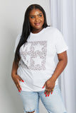 mineB Full Size Leopard Graphic Tee Shirt- ONLINE ONLY 2-10 DAY SHIPPING