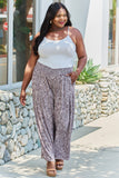 GeeGee In The Works Plus Size Printed Wide Leg Pants - ONLINE ONLY 2-10 DAY SHIPPING