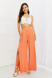 Culture Code Heatwave Front Slit Flowy Pants in Sherbet- ONLINE ONLY- 2-7 day Ship