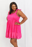 White Birch Make It Count Full Size Lace Detail Mini Dress- ONLINE ONLY- Shipping 2-7 days