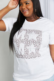 mineB Full Size Leopard Graphic Tee Shirt- ONLINE ONLY 2-10 DAY SHIPPING