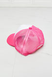 Fame Falling For You Trucker Hat in Pink- ONLINE ONLY 2-10 DAY SHIPPING