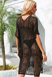 Side Slit Tassel Openwork Cover-Up Dress- ONLINE ONLY 2-10 DAY SHIPPING