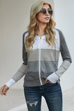 Zip-Up Raglan Sleeve Openwork Hooded Cardigan- ONLINE ONLY 2-10 DAY SHIPPING