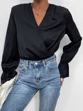 Surplice Neck Flounce Sleeve Bodysuit- ONLINE ONLY 2-10 DAY SHIPPING
